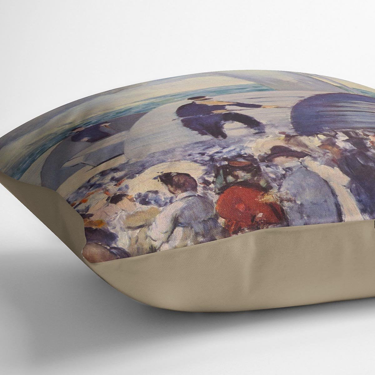 Embarkation after Folkestone by Manet Throw Pillow