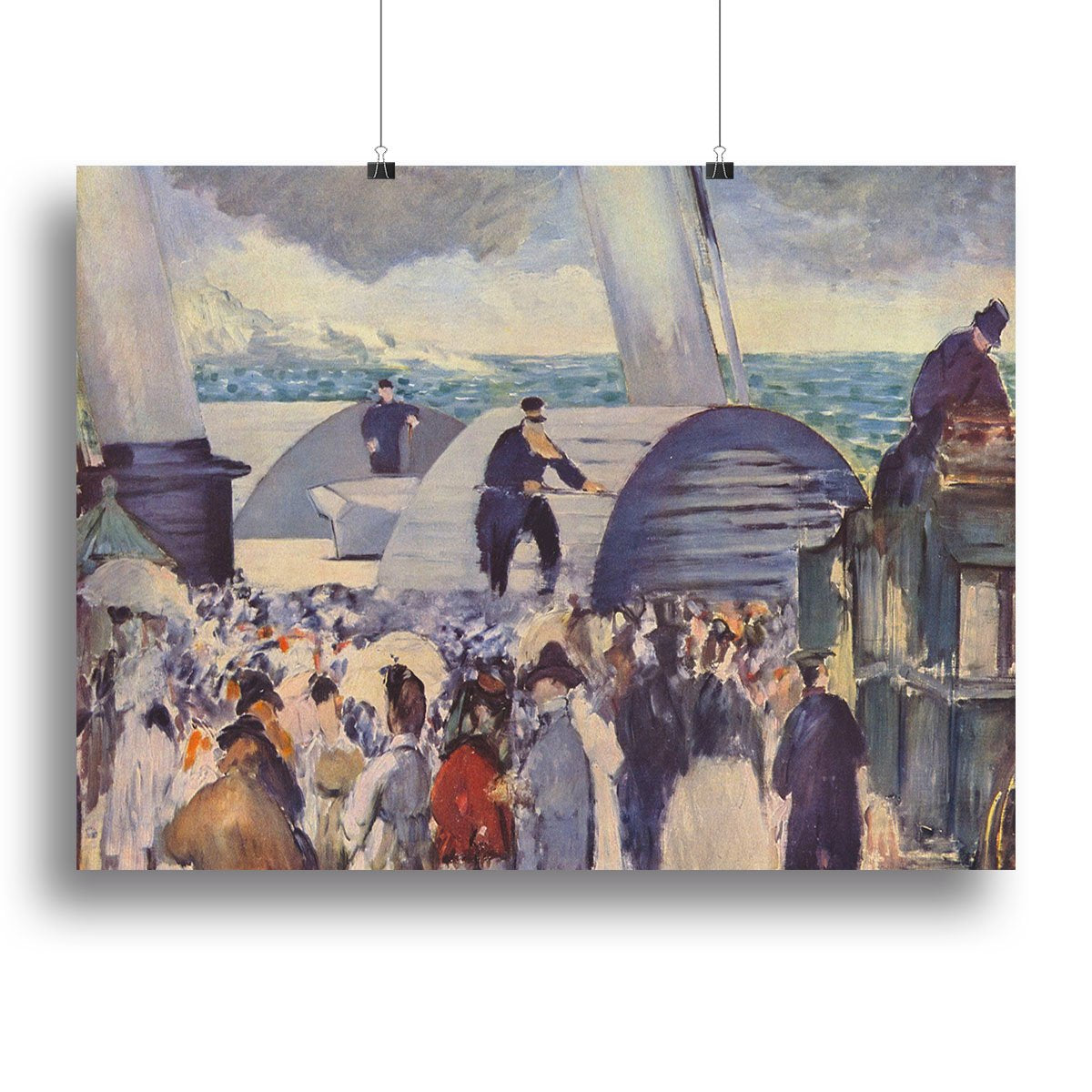 Embarkation of the Folkestone by Manet Canvas Print or Poster