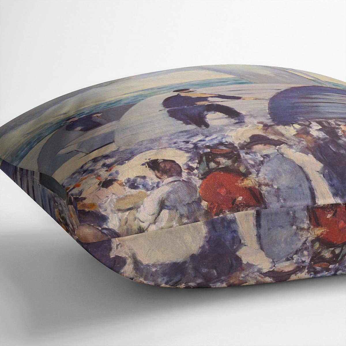 Embarkation of the Folkestone by Manet Throw Pillow