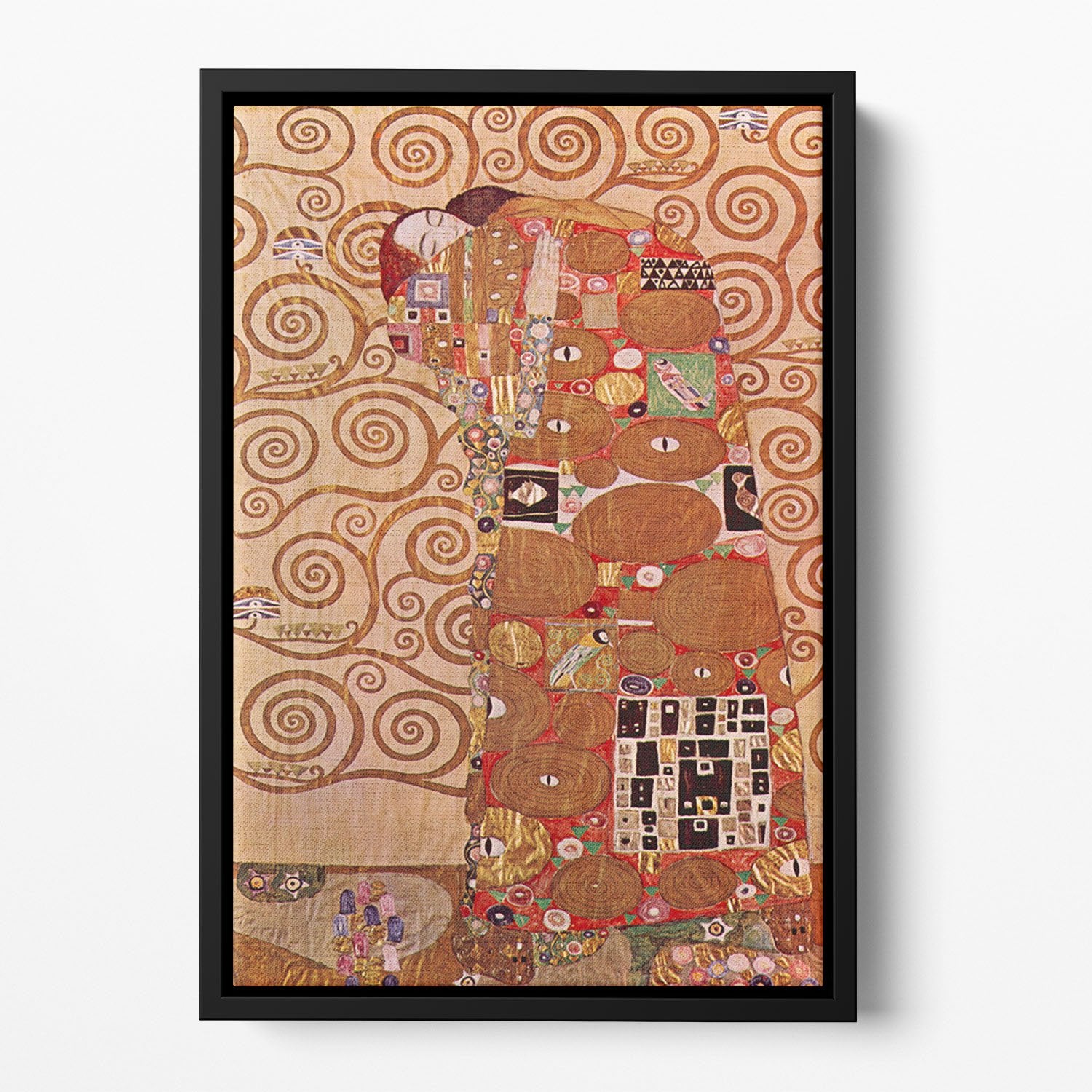 Embrace by Klimt Floating Framed Canvas