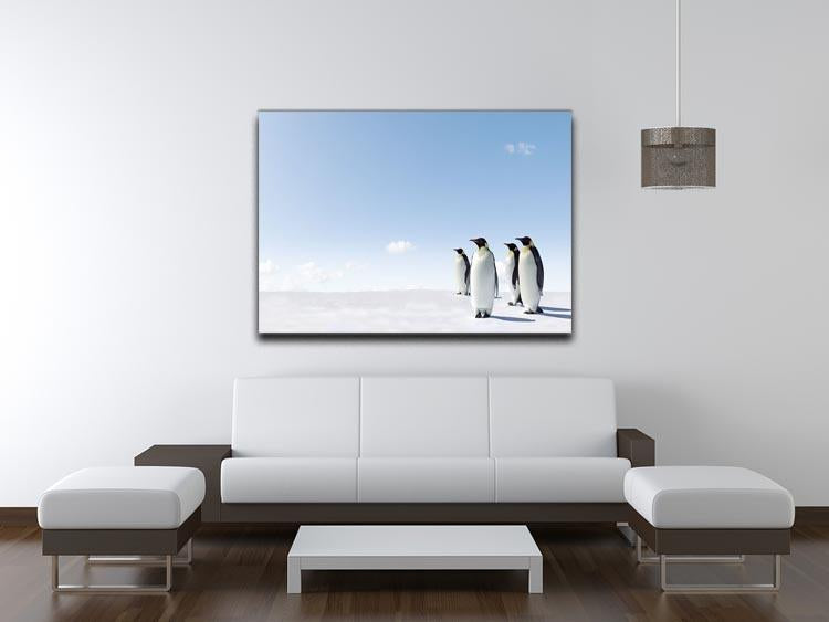 Emperor Penguins in Antacrctica Canvas Print or Poster - Canvas Art Rocks - 4