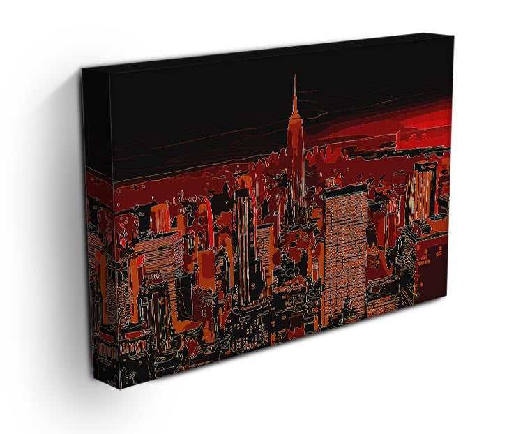 Empire State Building At Night Print - Canvas Art Rocks - 3