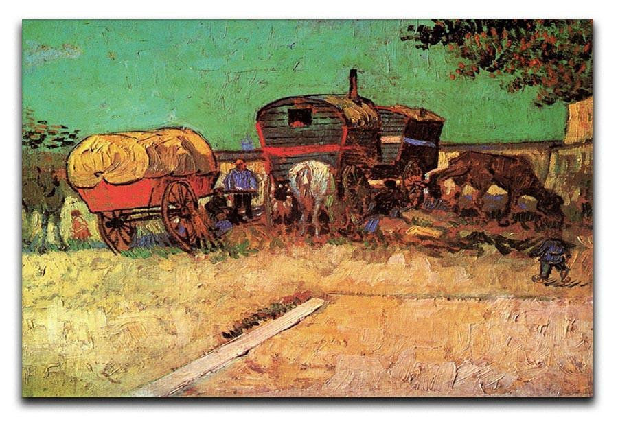 Encampment of Gypsies with Caravans by Van Gogh Canvas Print & Poster  - Canvas Art Rocks - 1