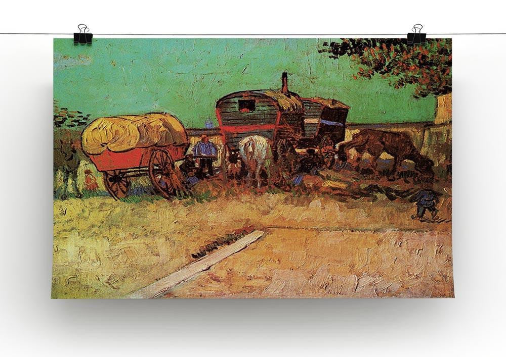 Encampment of Gypsies with Caravans by Van Gogh Canvas Print & Poster - Canvas Art Rocks - 2