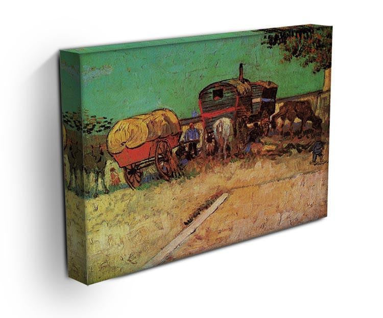 Encampment of Gypsies with Caravans by Van Gogh Canvas Print & Poster - Canvas Art Rocks - 3