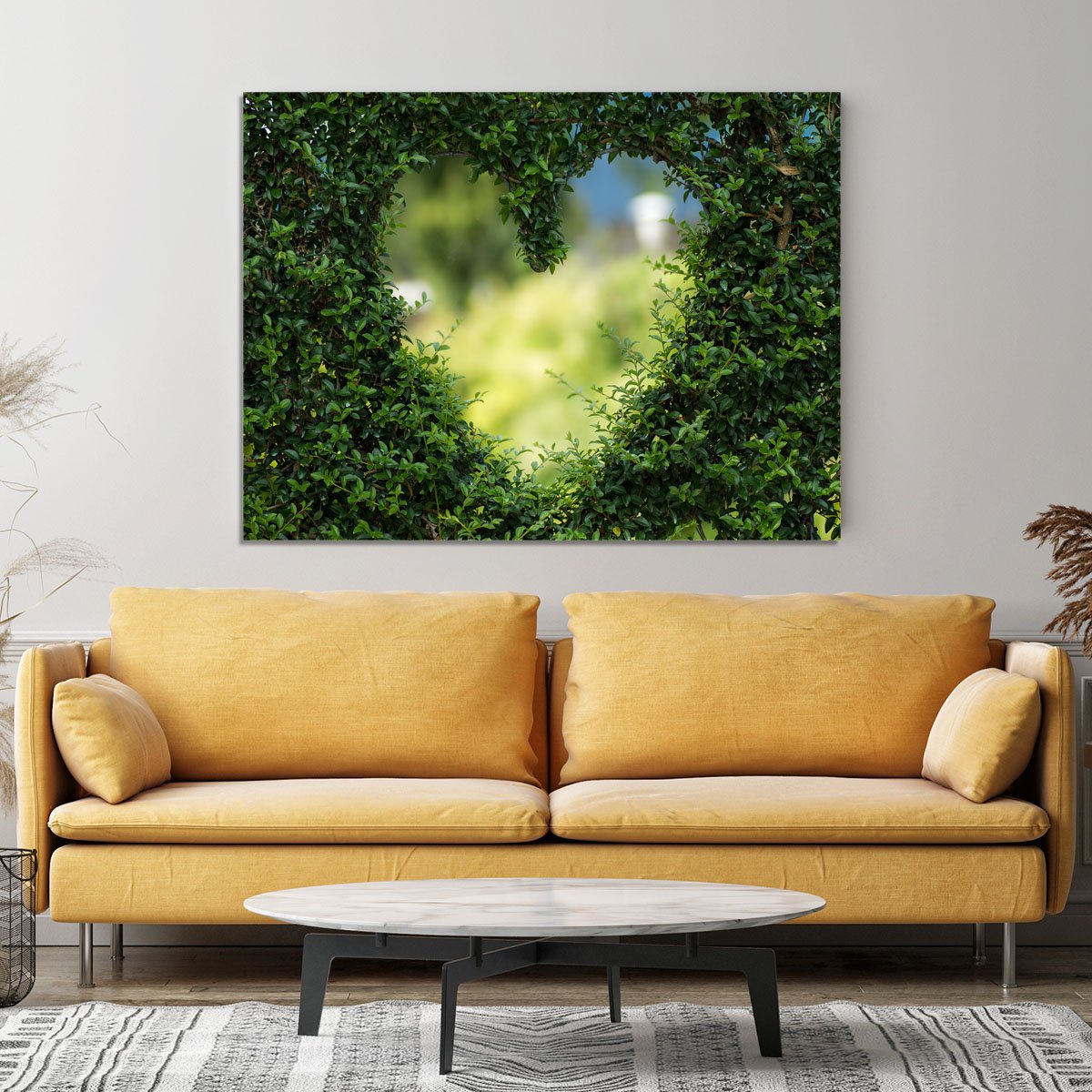 Encarved Heart In Bush Canvas Print or Poster