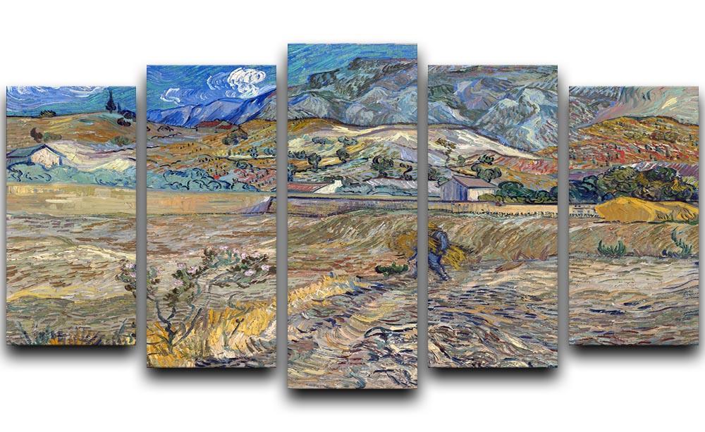 Enclosed Field with Peasant 5 Split Panel Canvas  - Canvas Art Rocks - 1