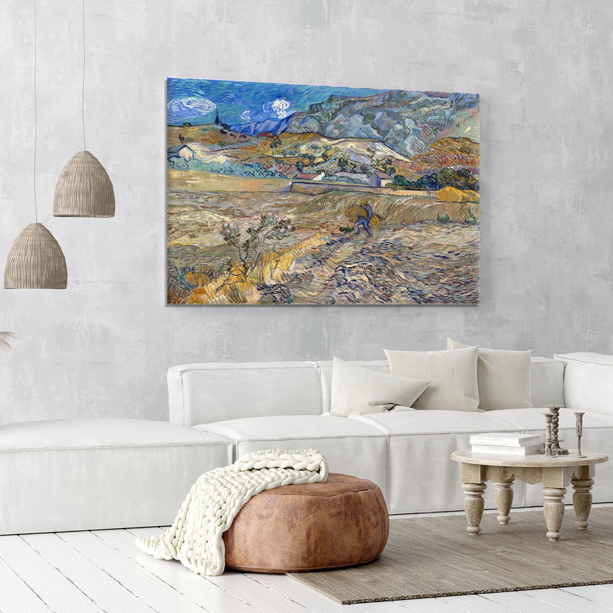 Enclosed Field with Peasant Canvas Print or Poster
