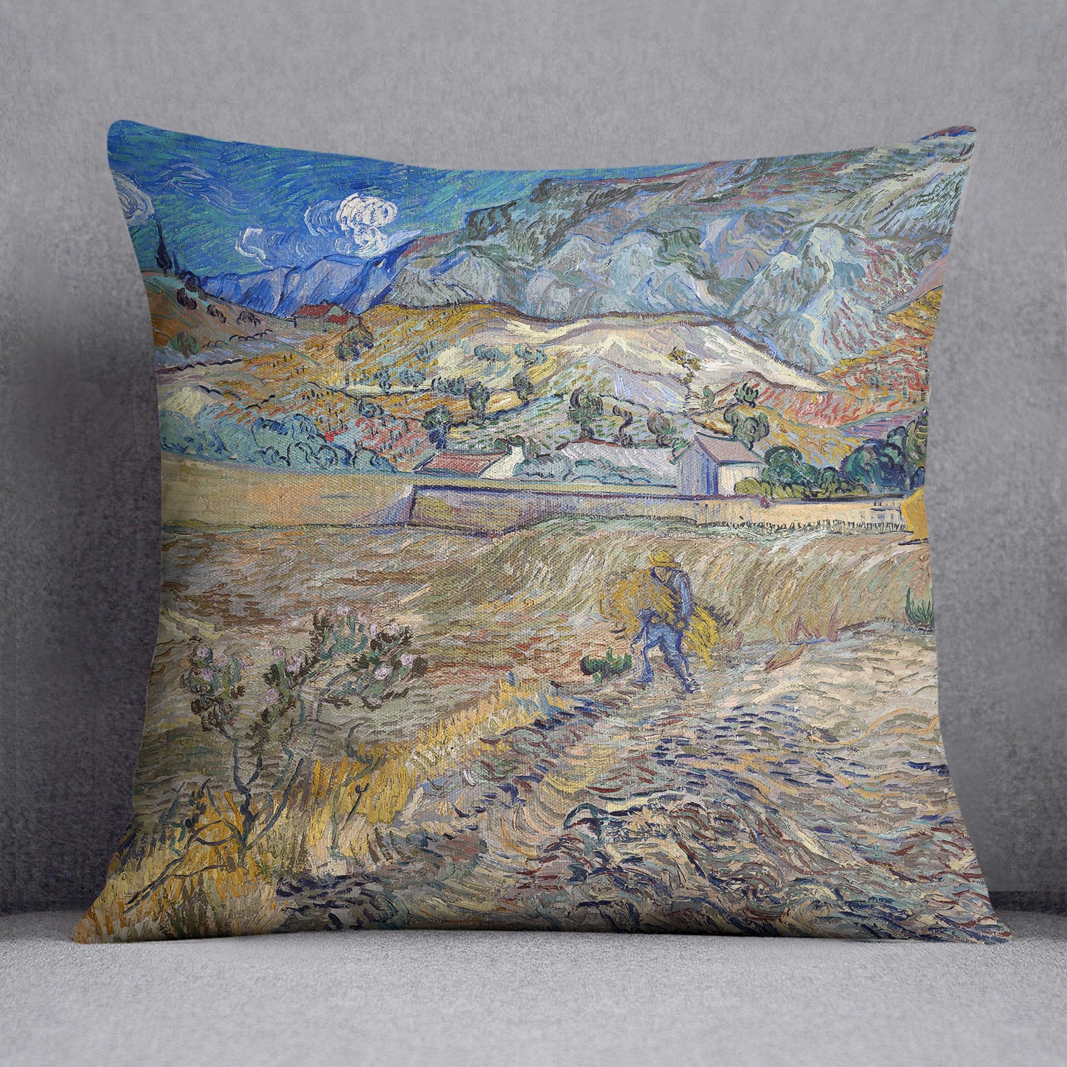 Enclosed Field with Peasant Throw Pillow