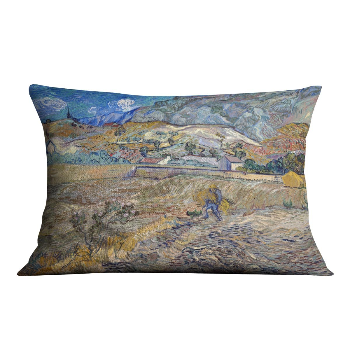 Enclosed Field with Peasant Throw Pillow