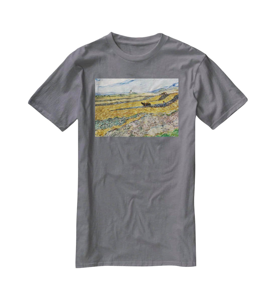 Enclosed Field with Ploughman T-Shirt - Canvas Art Rocks - 3