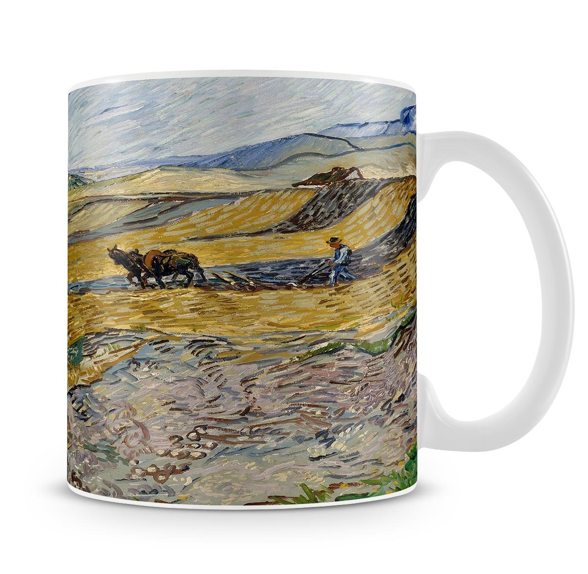 Enclosed Field with Ploughman Mug - Canvas Art Rocks - 4