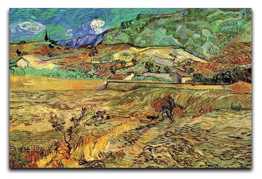 Enclosed Wheat Field with Peasant by Van Gogh Canvas Print & Poster  - Canvas Art Rocks - 1