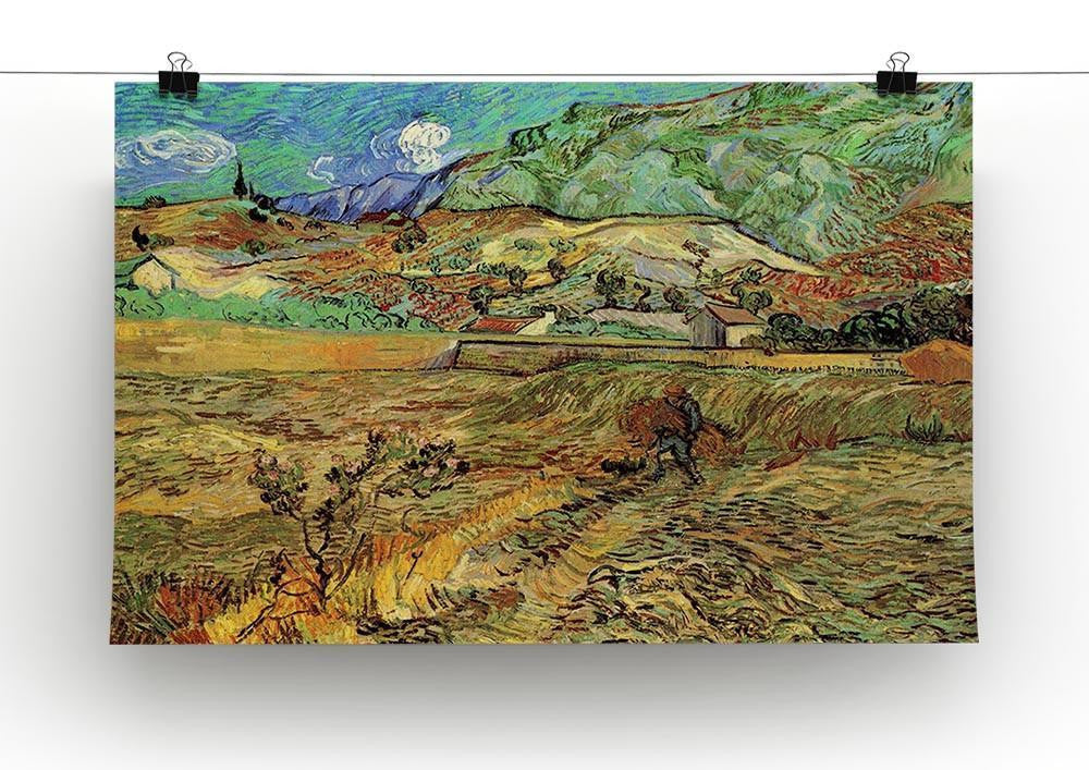 Enclosed Wheat Field with Peasant by Van Gogh Canvas Print & Poster - Canvas Art Rocks - 2