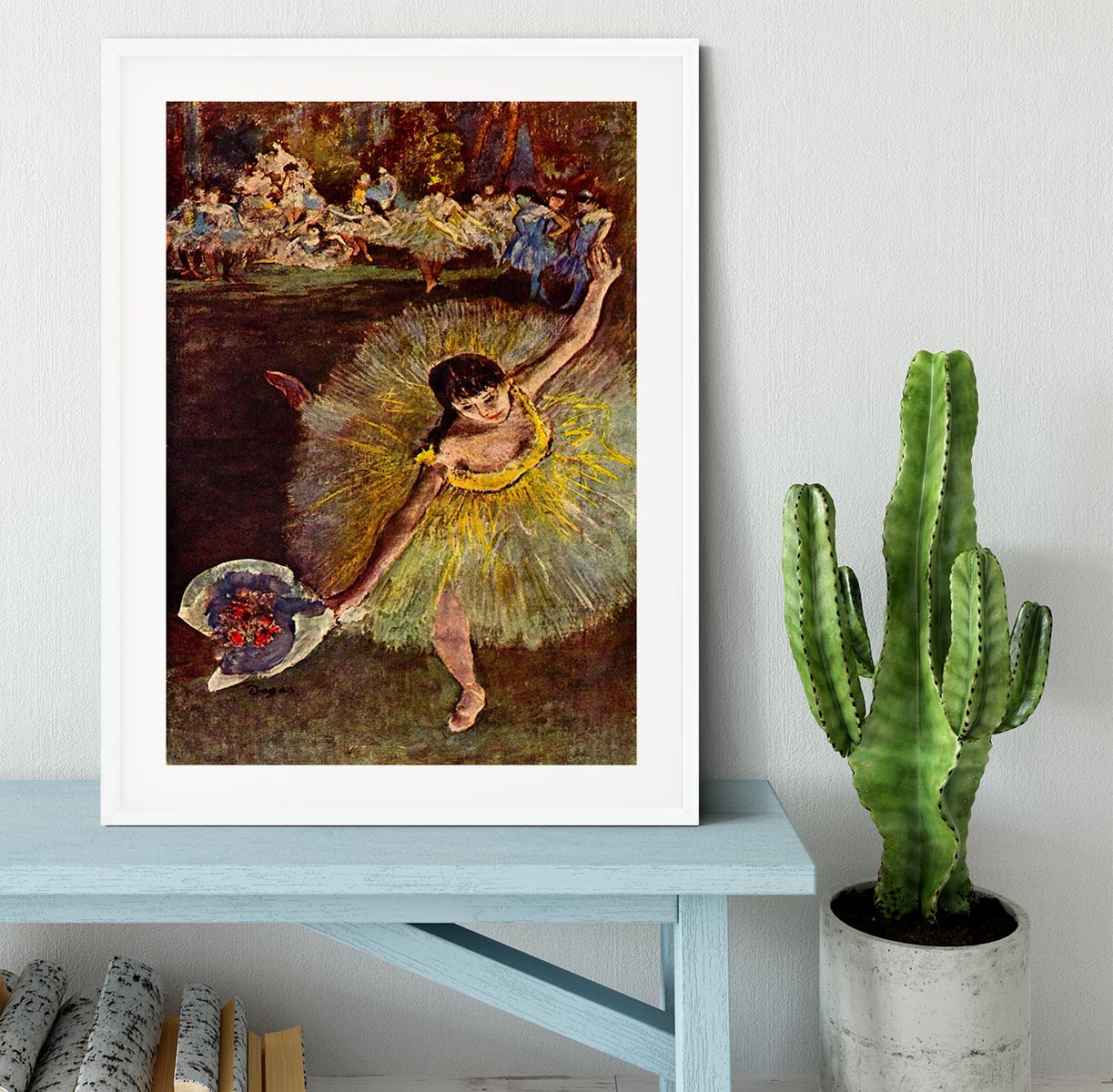 End of the arabesque by Degas Framed Print - Canvas Art Rocks - 5