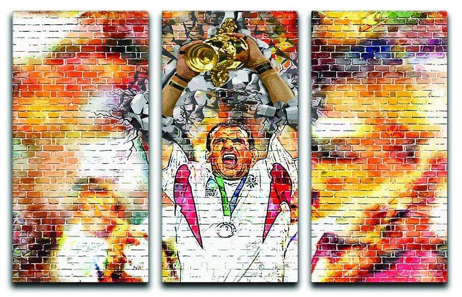 England Rugby World Cup Win 2003 3 Split Panel Canvas Print - Canvas Art Rocks - 1