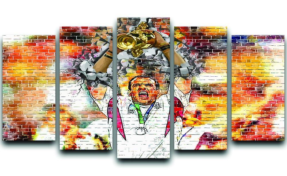England Rugby World Cup Win 2003 5 Split Panel Canvas  - Canvas Art Rocks - 1
