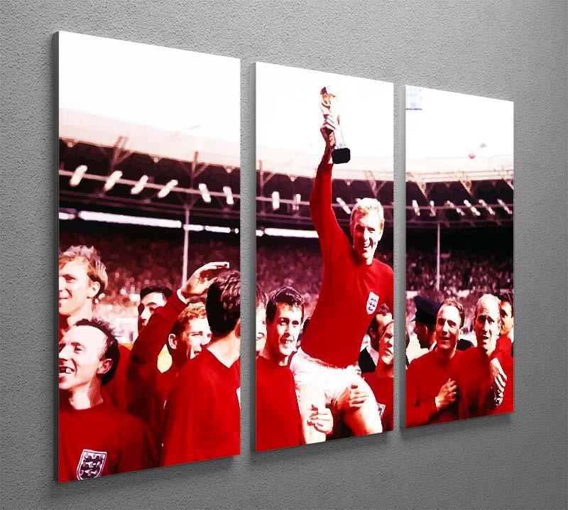England World Cup 1966 3 Split Panel Canvas Print - Canvas Art Rocks - 2