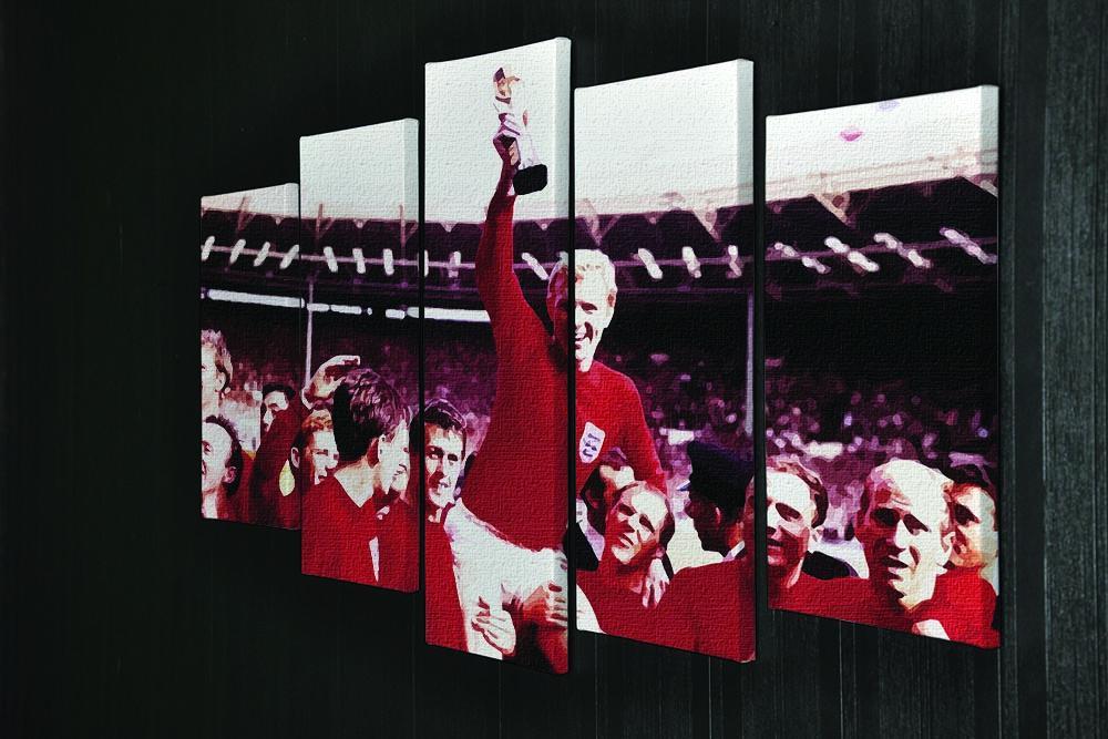 England World Cup 1966 5 Split Panel Canvas - Canvas Art Rocks - 2
