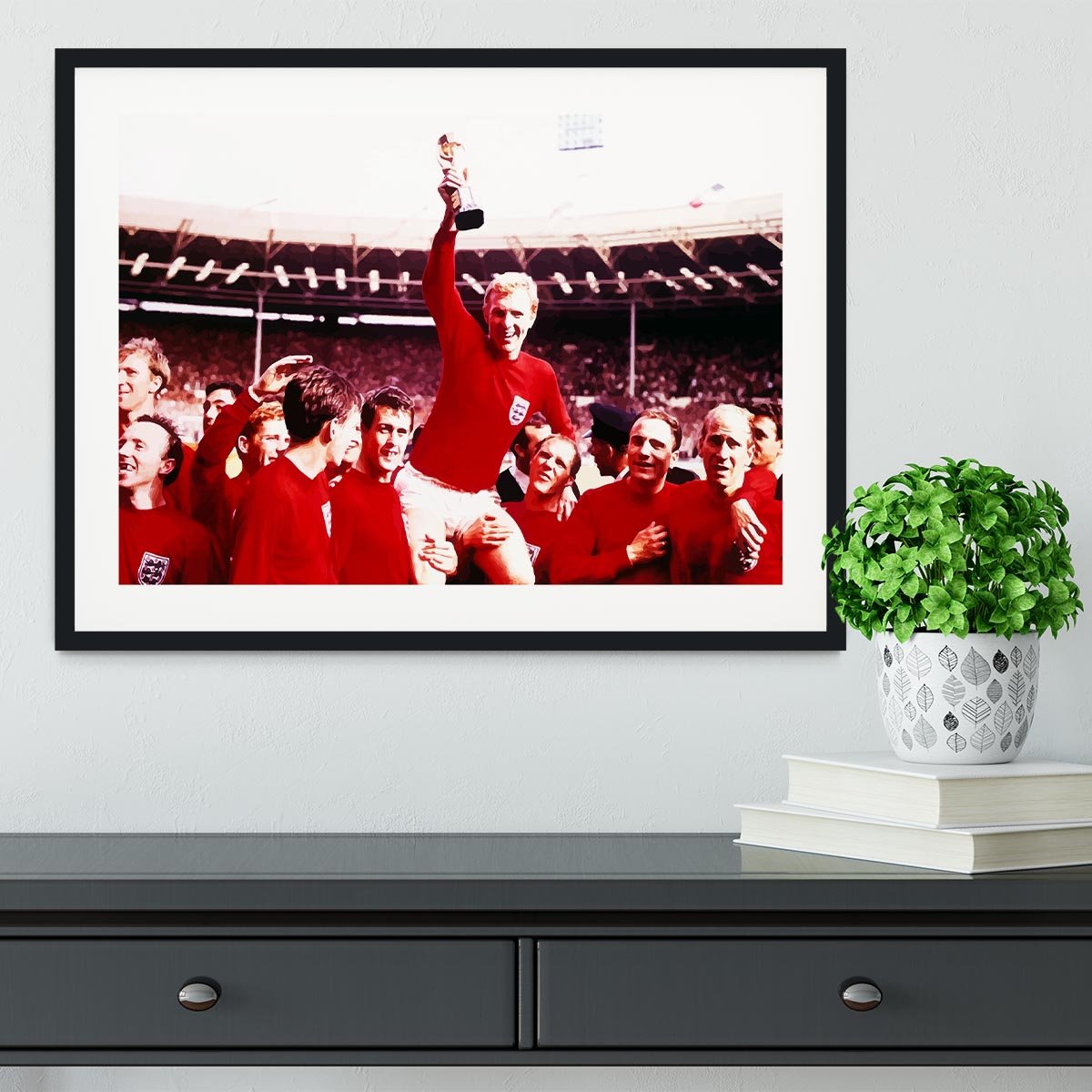 England World Cup 1966 Framed Print - Canvas Art Rocks - 1