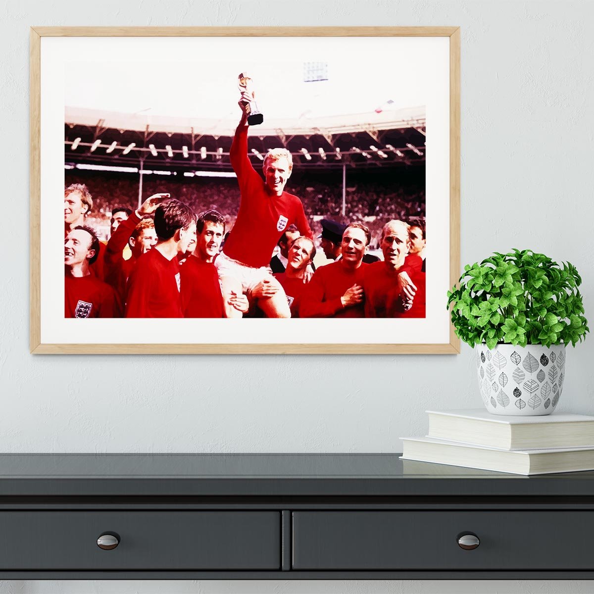England World Cup 1966 Framed Print - Canvas Art Rocks - 3