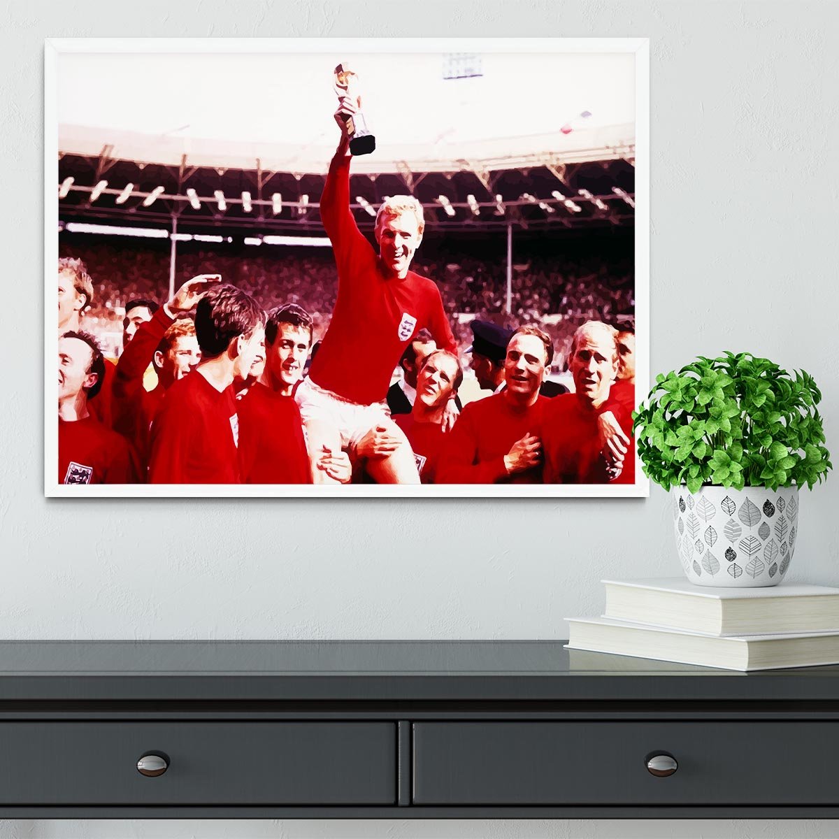 England World Cup 1966 Framed Print - Canvas Art Rocks -6