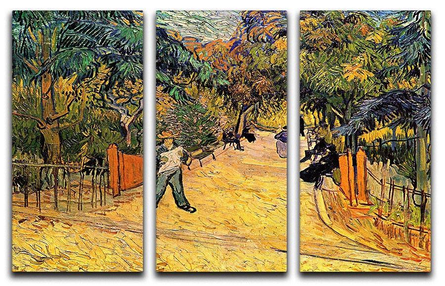 Entrance to the Public Park in Arles by Van Gogh 3 Split Panel Canvas Print - Canvas Art Rocks - 4