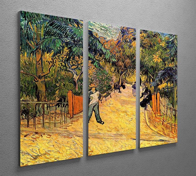 Entrance to the Public Park in Arles by Van Gogh 3 Split Panel Canvas Print - Canvas Art Rocks - 4
