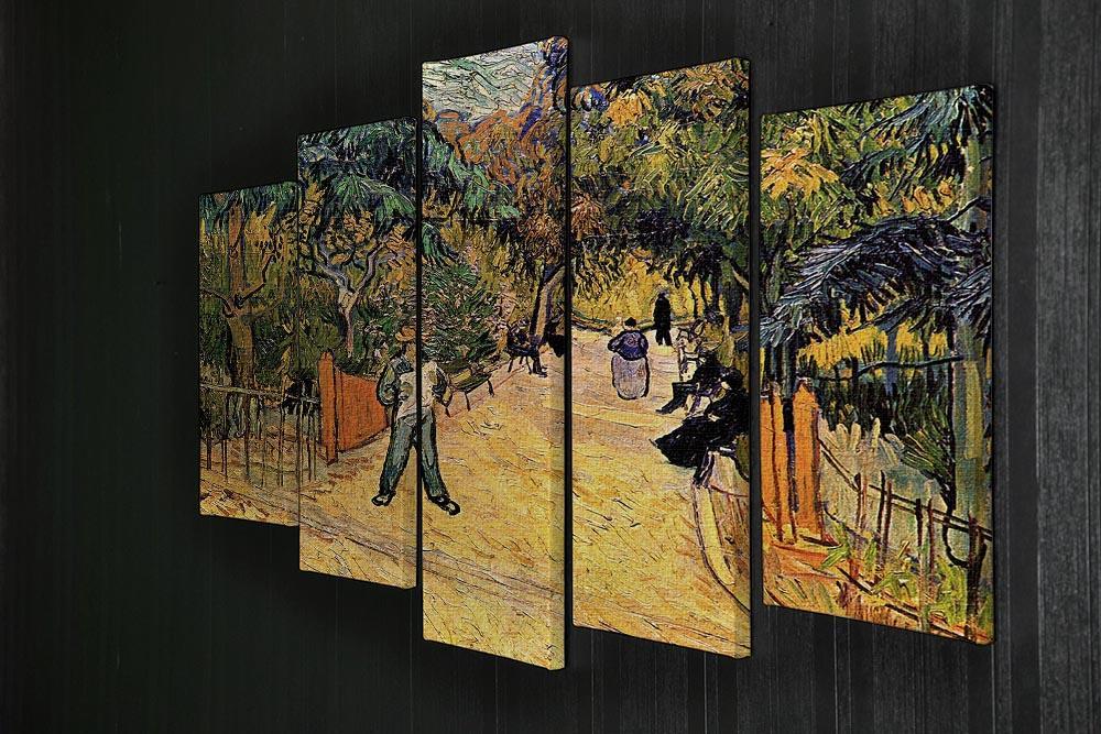Entrance to the Public Park in Arles by Van Gogh 5 Split Panel Canvas - Canvas Art Rocks - 2