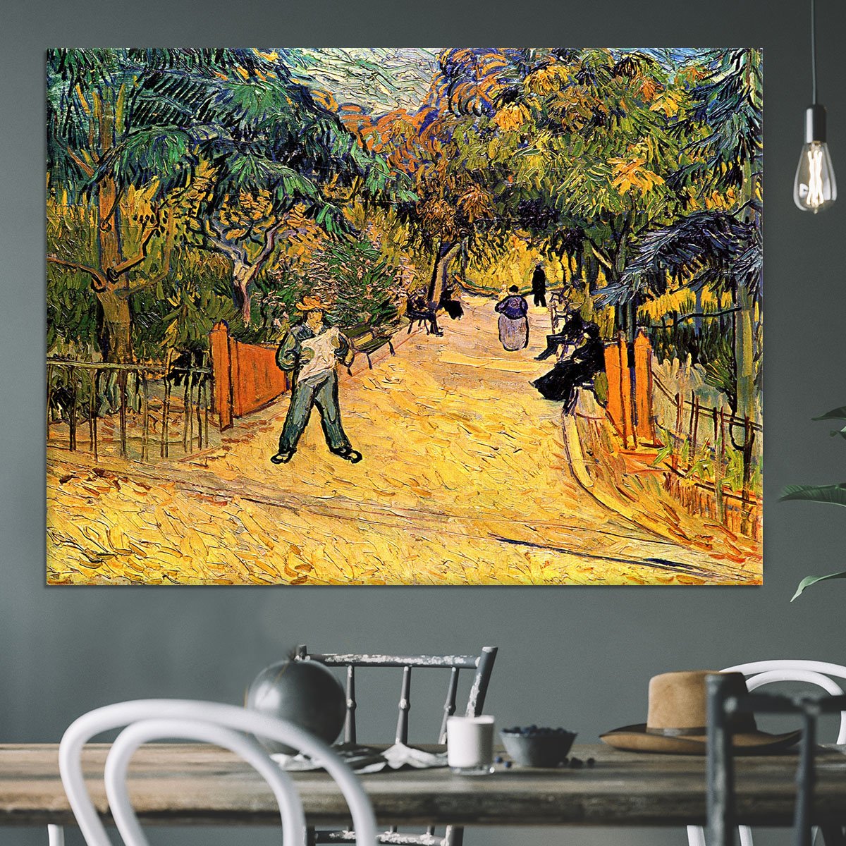 Entrance to the Public Park in Arles by Van Gogh Canvas Print or Poster