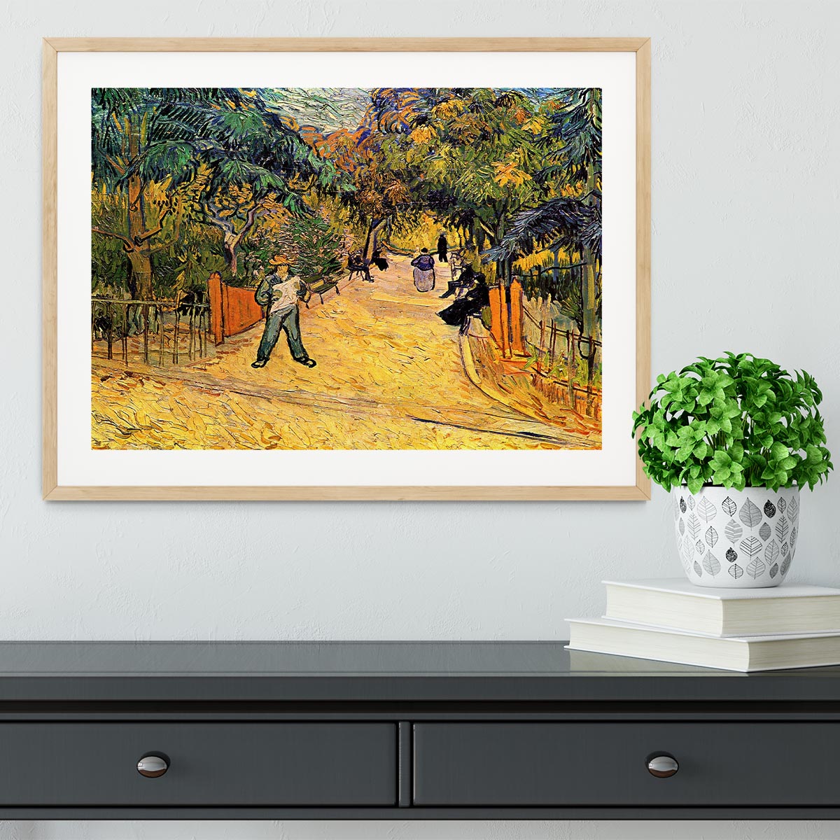 Entrance to the Public Park in Arles by Van Gogh Framed Print - Canvas Art Rocks - 3