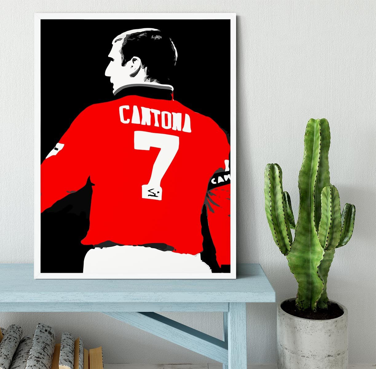 Eric Cantona No 7 Framed Print - Canvas Art Rocks -6