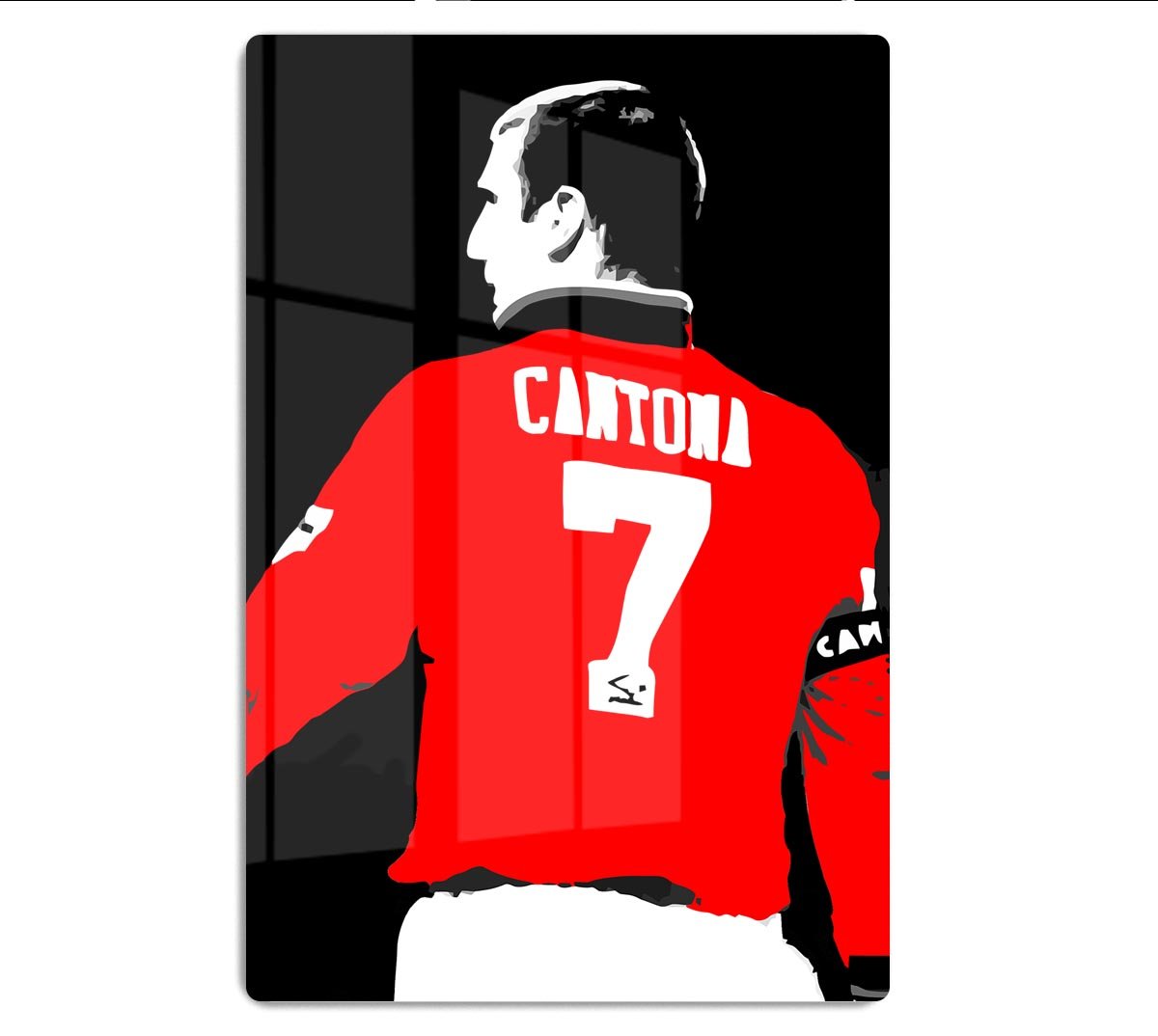 Eric Cantona No 7 HD Metal Print