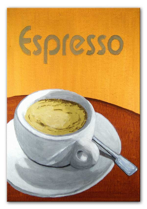 Espresso Coffee Cup Print - Canvas Art Rocks - 1