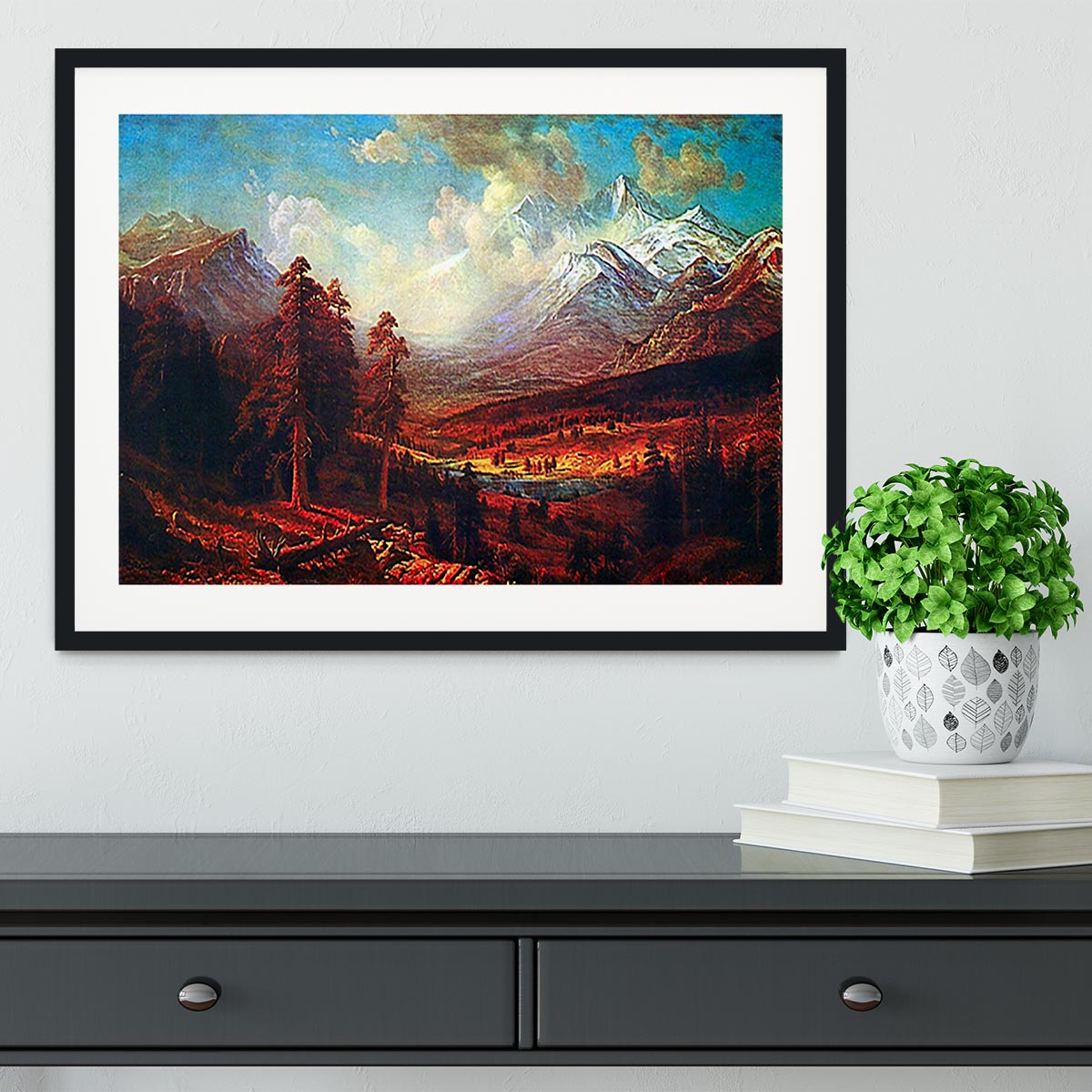 Estes Park by Bierstadt Framed Print - Canvas Art Rocks - 1