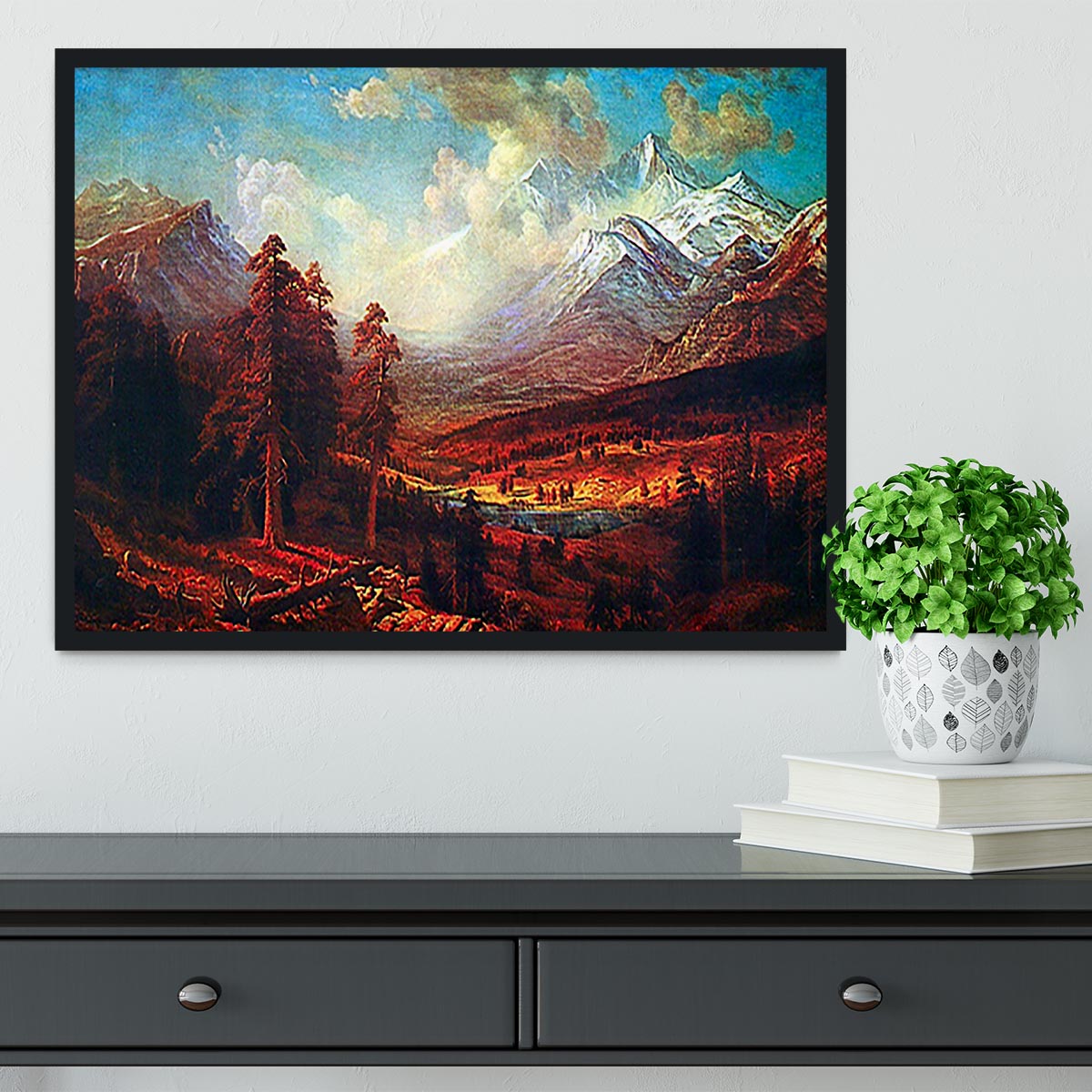 Estes Park by Bierstadt Framed Print - Canvas Art Rocks - 2