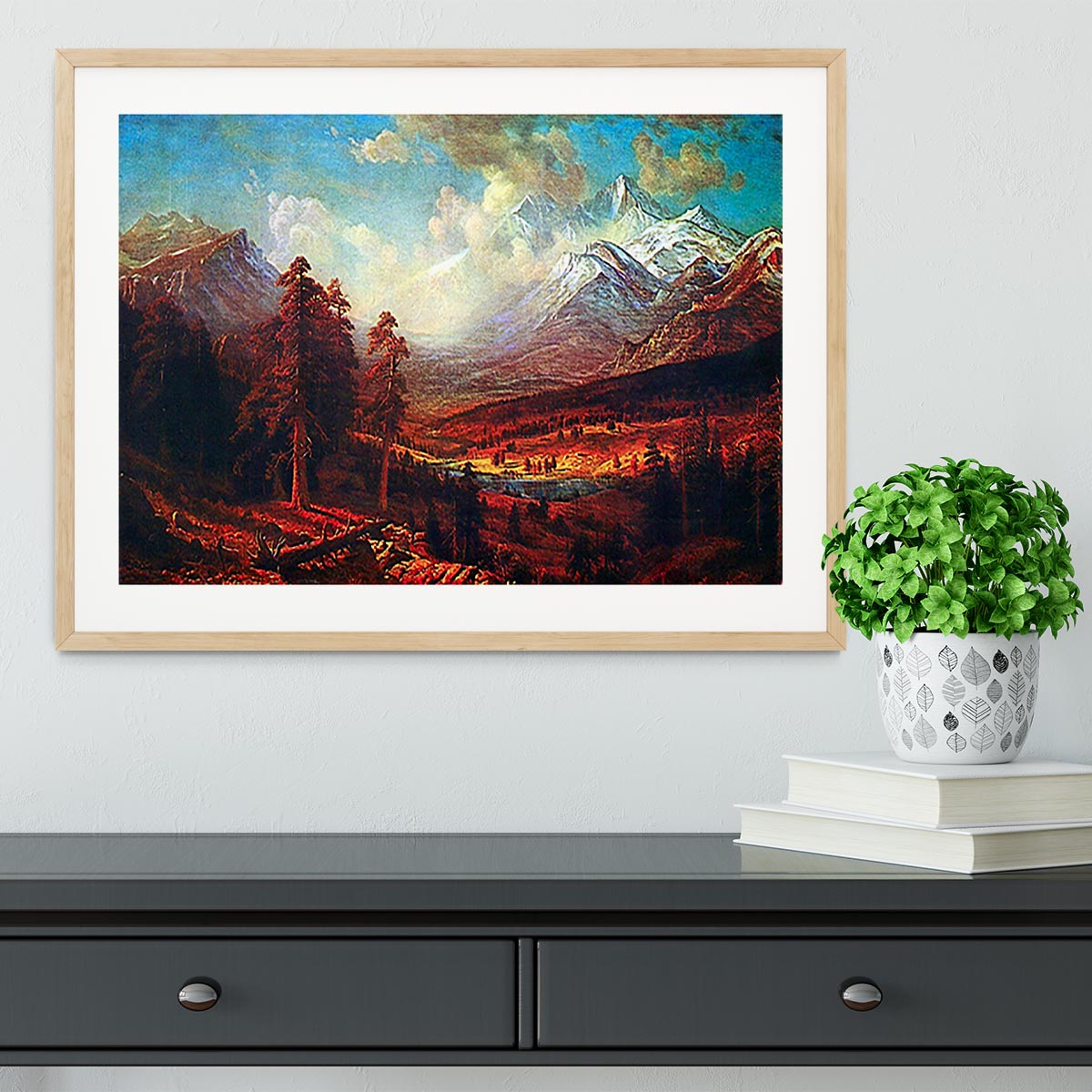 Estes Park by Bierstadt Framed Print - Canvas Art Rocks - 3