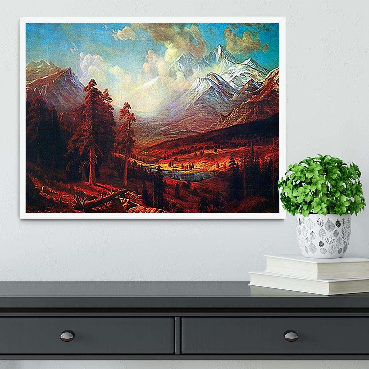 Estes Park by Bierstadt Framed Print - Canvas Art Rocks -6