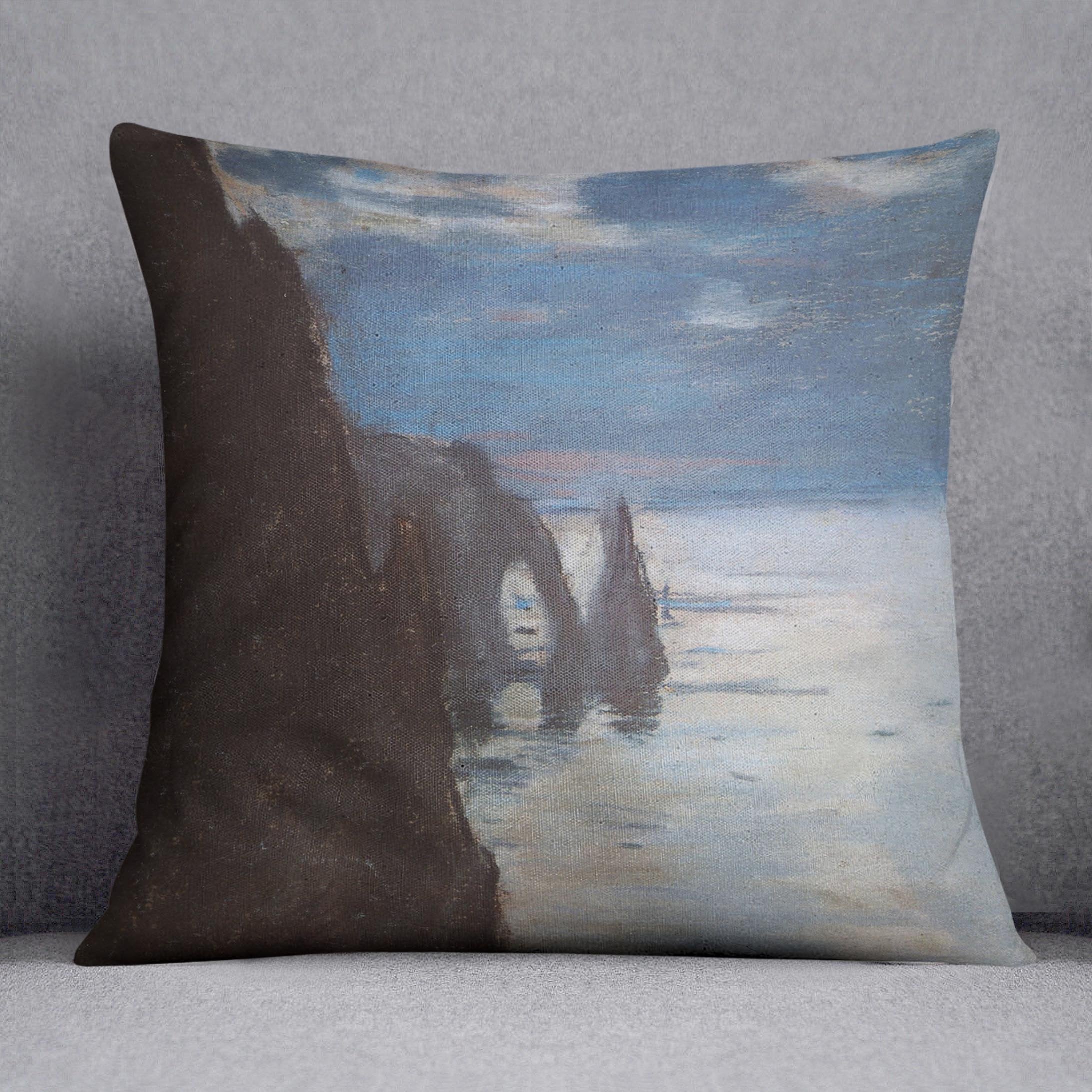 Etretat by Monet Throw Pillow