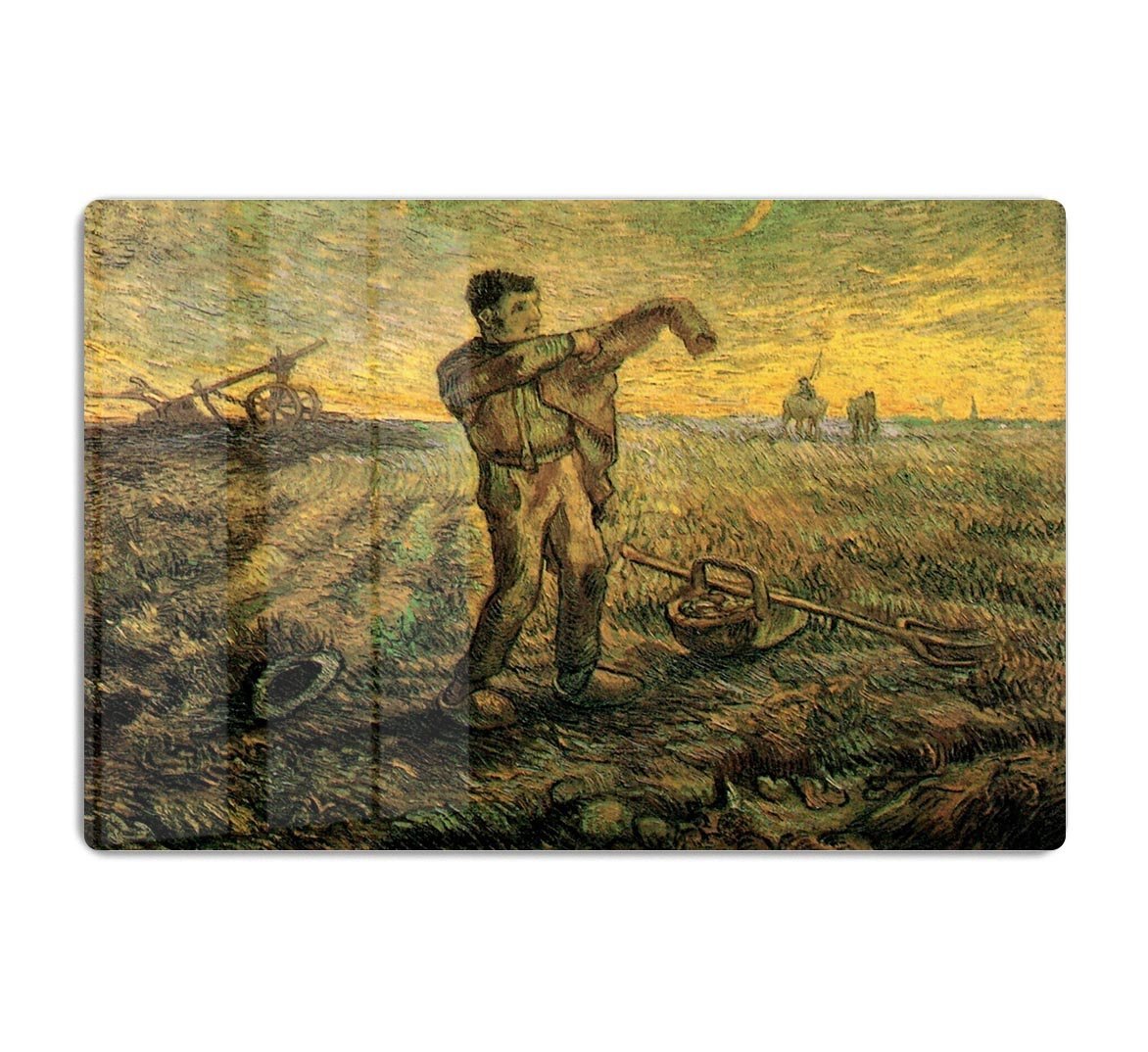 Evening The End of the Day after Millet by Van Gogh HD Metal Print