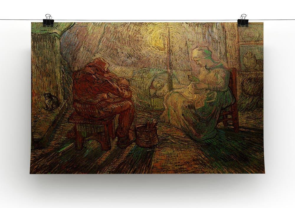 Evening The Watch after Millet by Van Gogh Canvas Print & Poster - Canvas Art Rocks - 2
