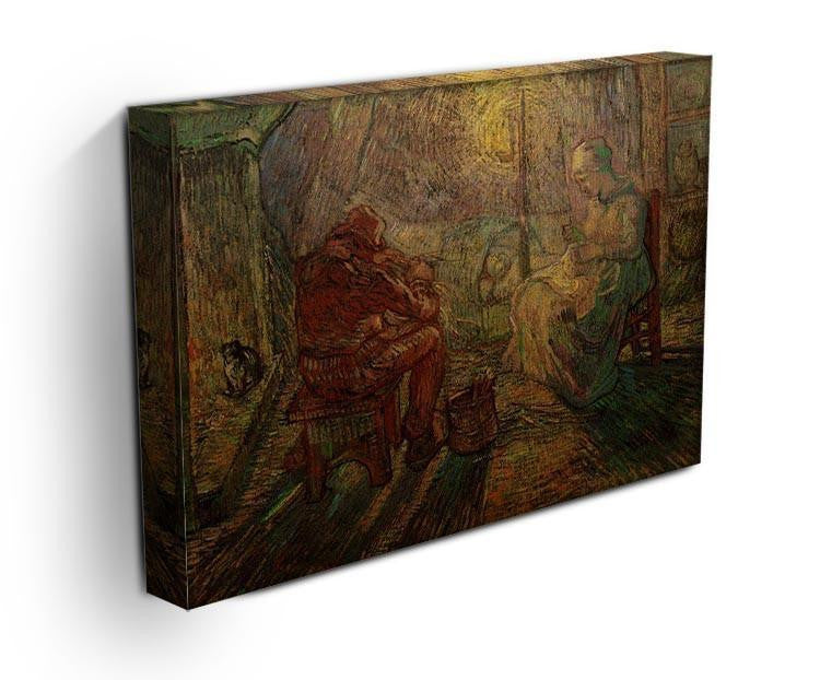 Evening The Watch after Millet by Van Gogh Canvas Print & Poster - Canvas Art Rocks - 3