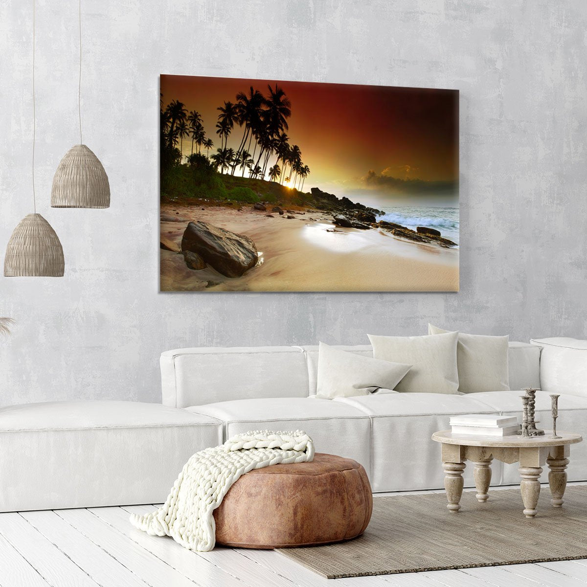 Extremely beautiful vivid sunrise Canvas Print or Poster