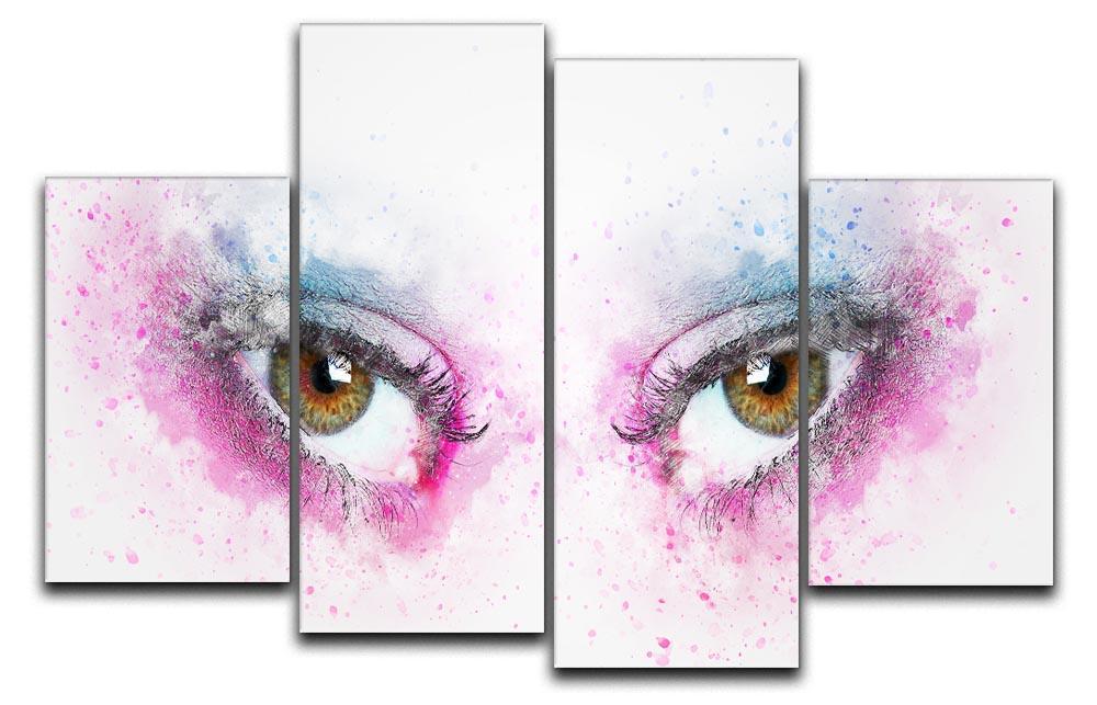 Eye Painting 4 Split Panel Canvas  - Canvas Art Rocks - 1