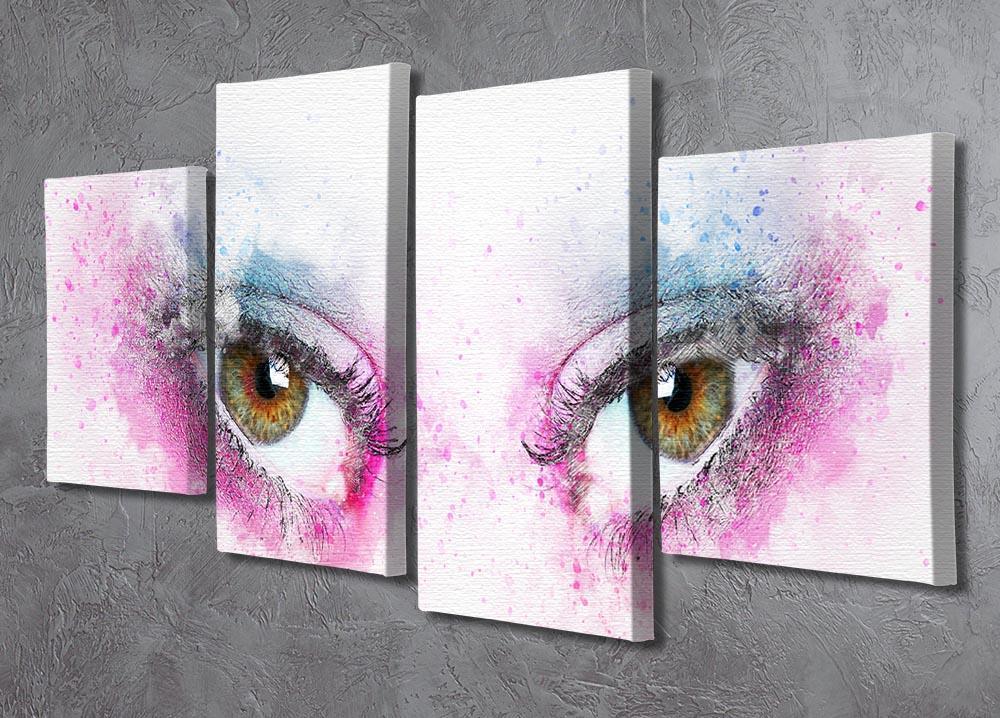 Eye Painting 4 Split Panel Canvas - Canvas Art Rocks - 2