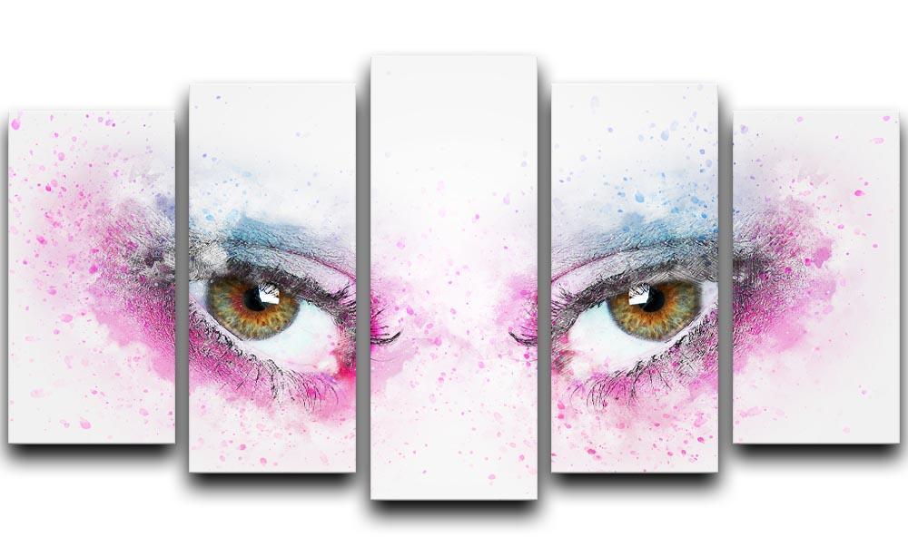 Eye Painting 5 Split Panel Canvas  - Canvas Art Rocks - 1