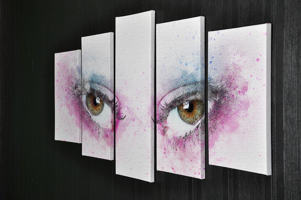 Eye Painting 5 Split Panel Canvas - Canvas Art Rocks - 2