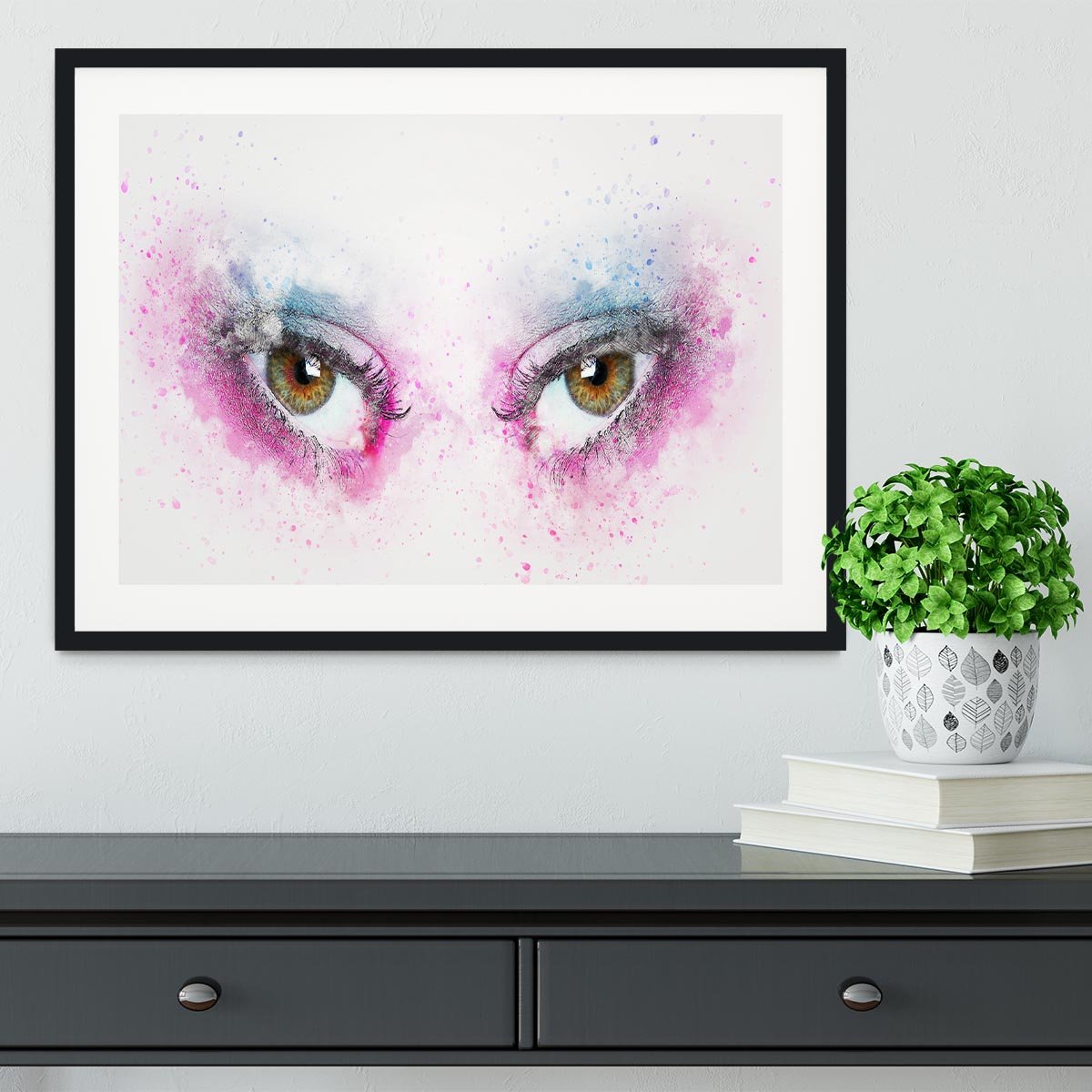Eye Painting Framed Print - Canvas Art Rocks - 1