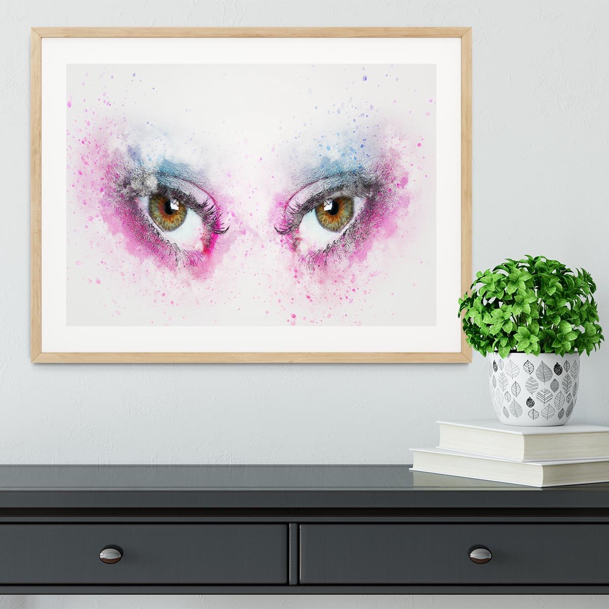 Eye Painting Framed Print - Canvas Art Rocks - 3
