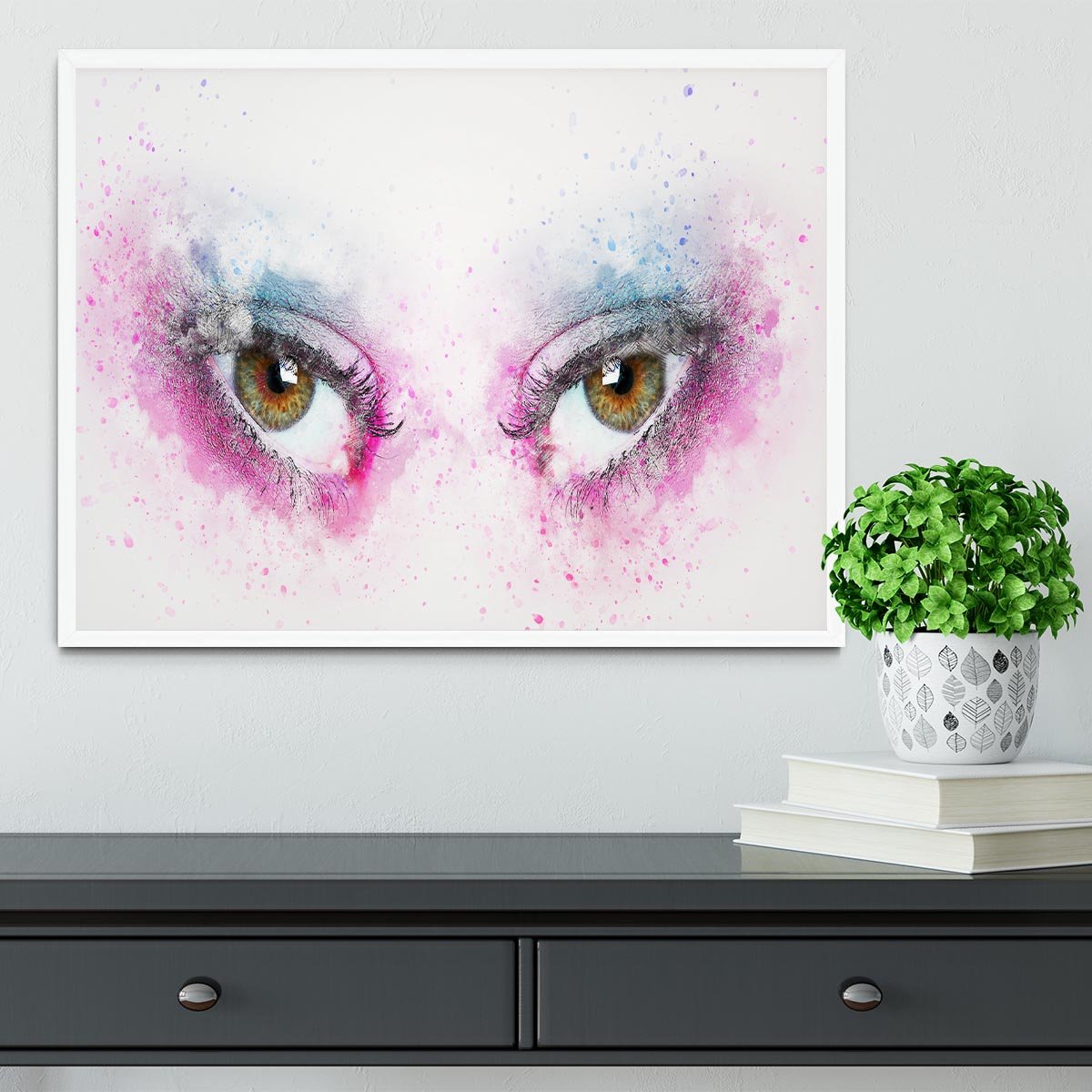 Eye Painting Framed Print - Canvas Art Rocks -6